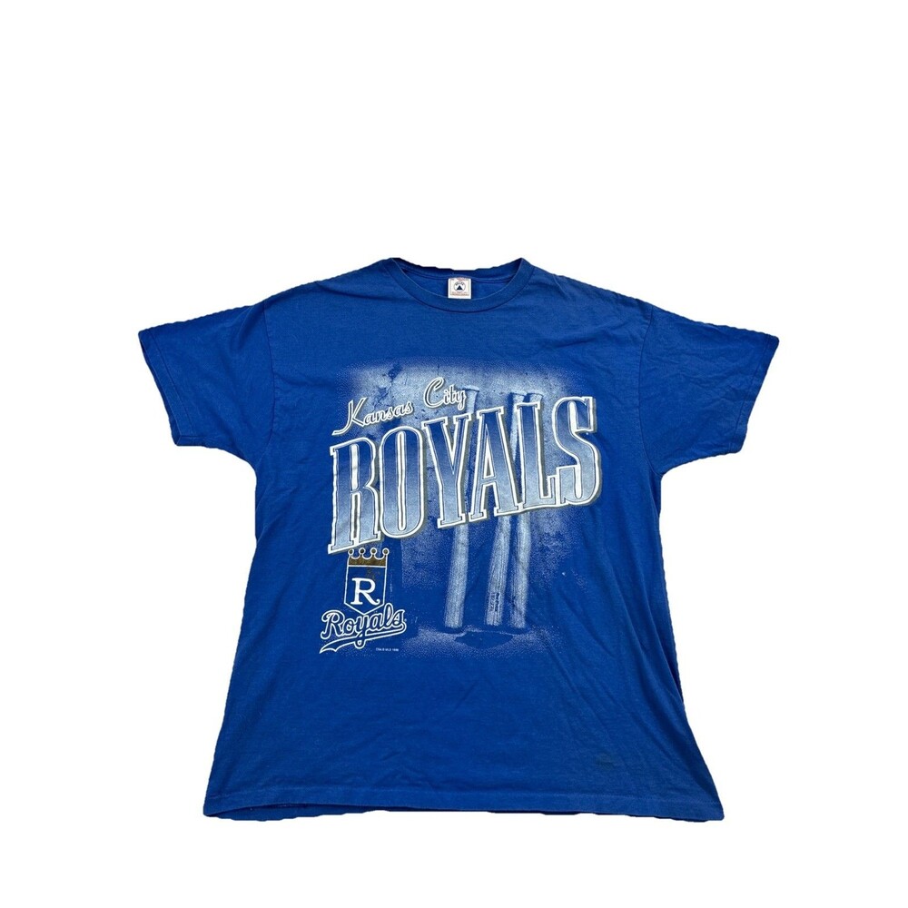 Vtg 90s Kansas City Royals Baseball Graphic T-Shirt Men’s Size XL Single Stitch